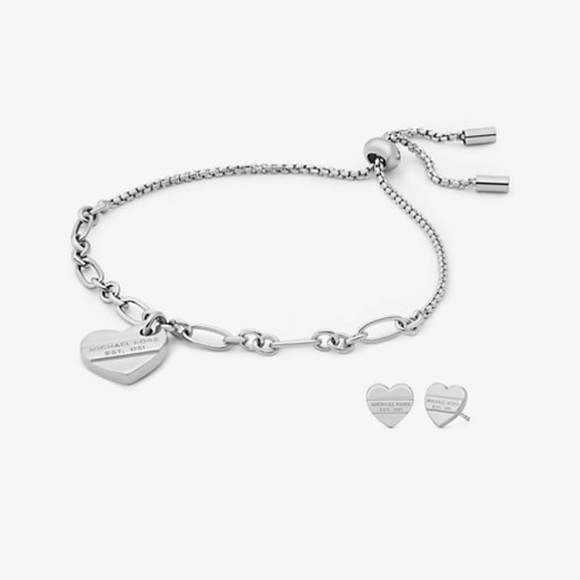 ✨ Michael Kors Heart Logo Jewelry Set – Bracelet & Earrings ✨ - Picture 1 of 6
